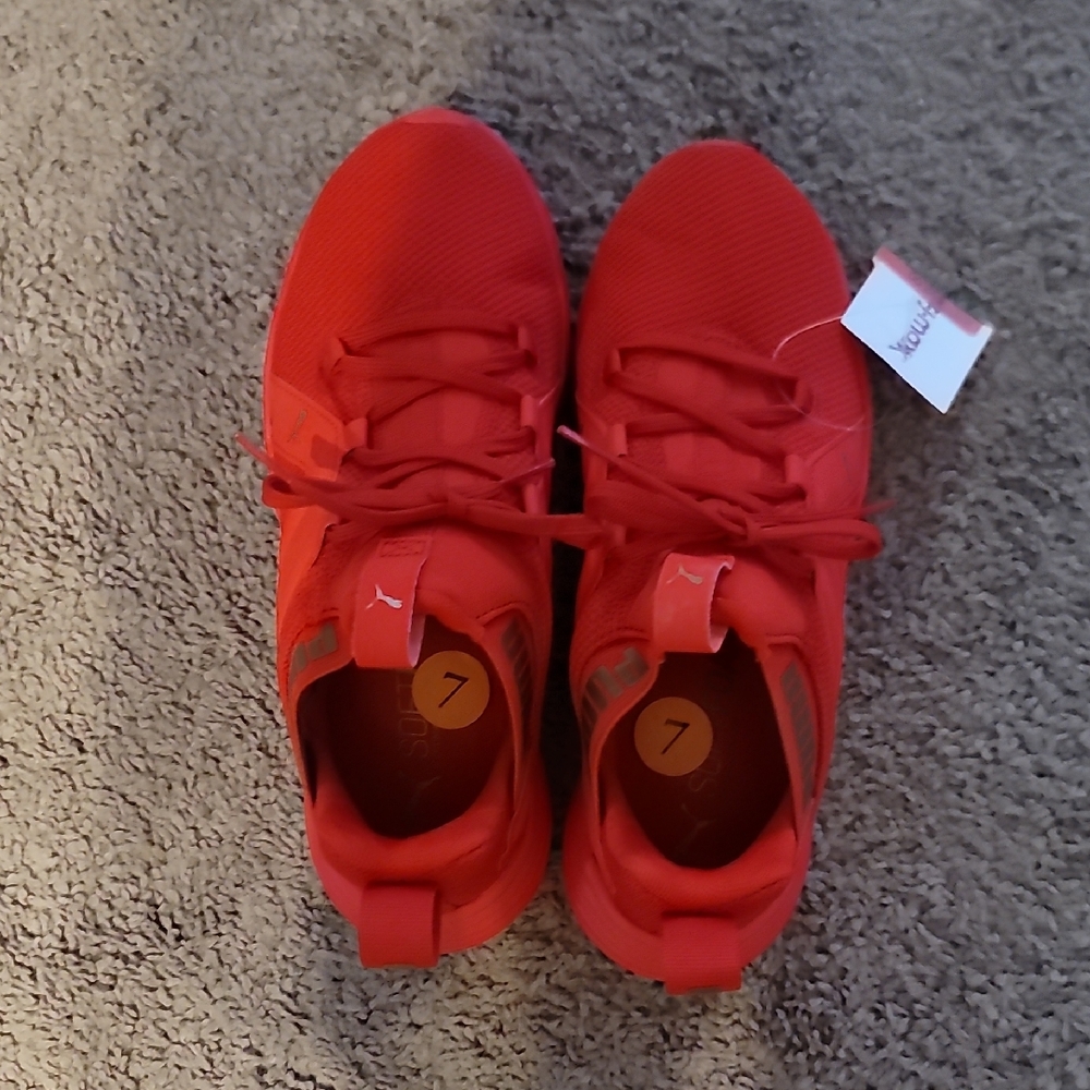 Puma Red Athletic Sneakers